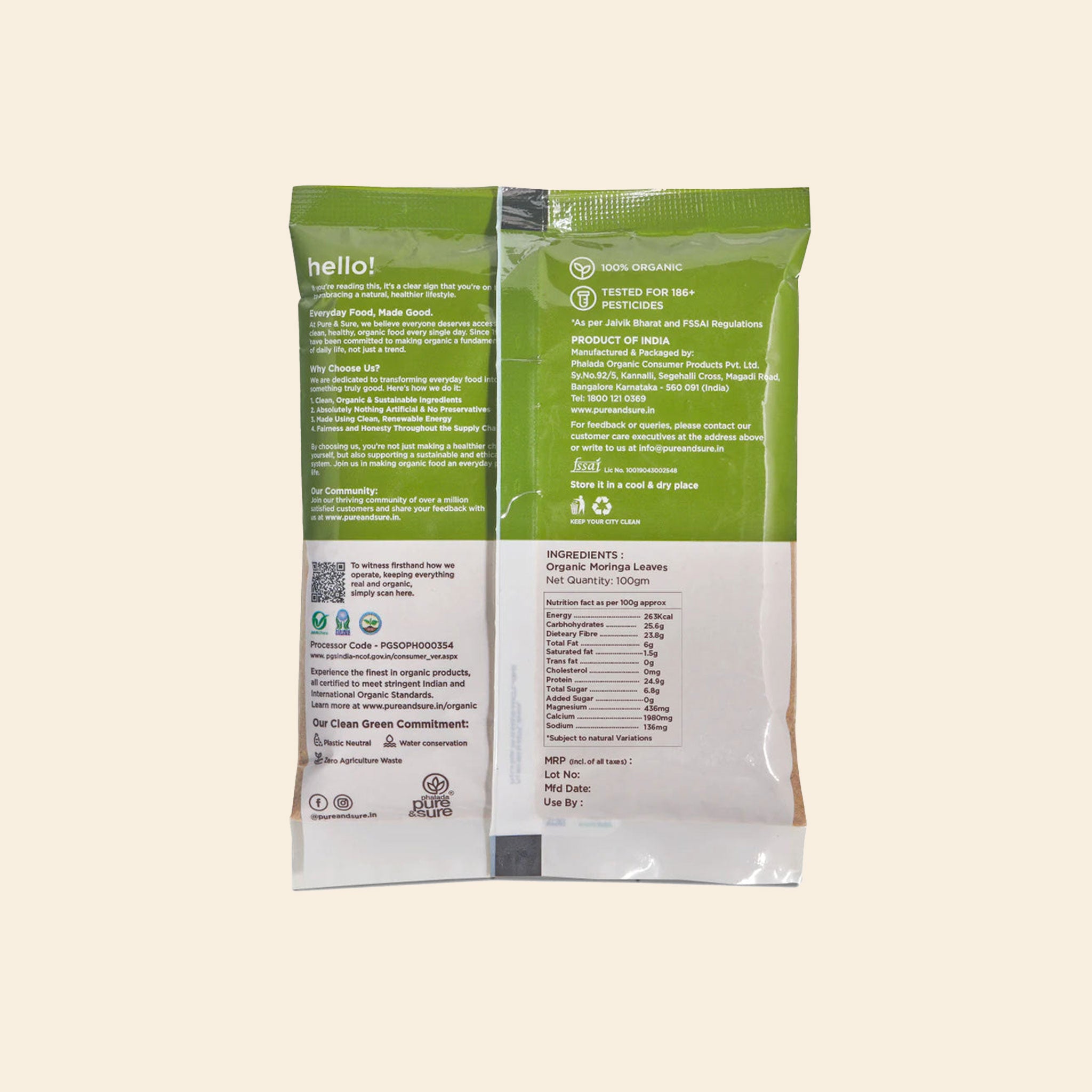 Ps Org Moringa Pow 150G