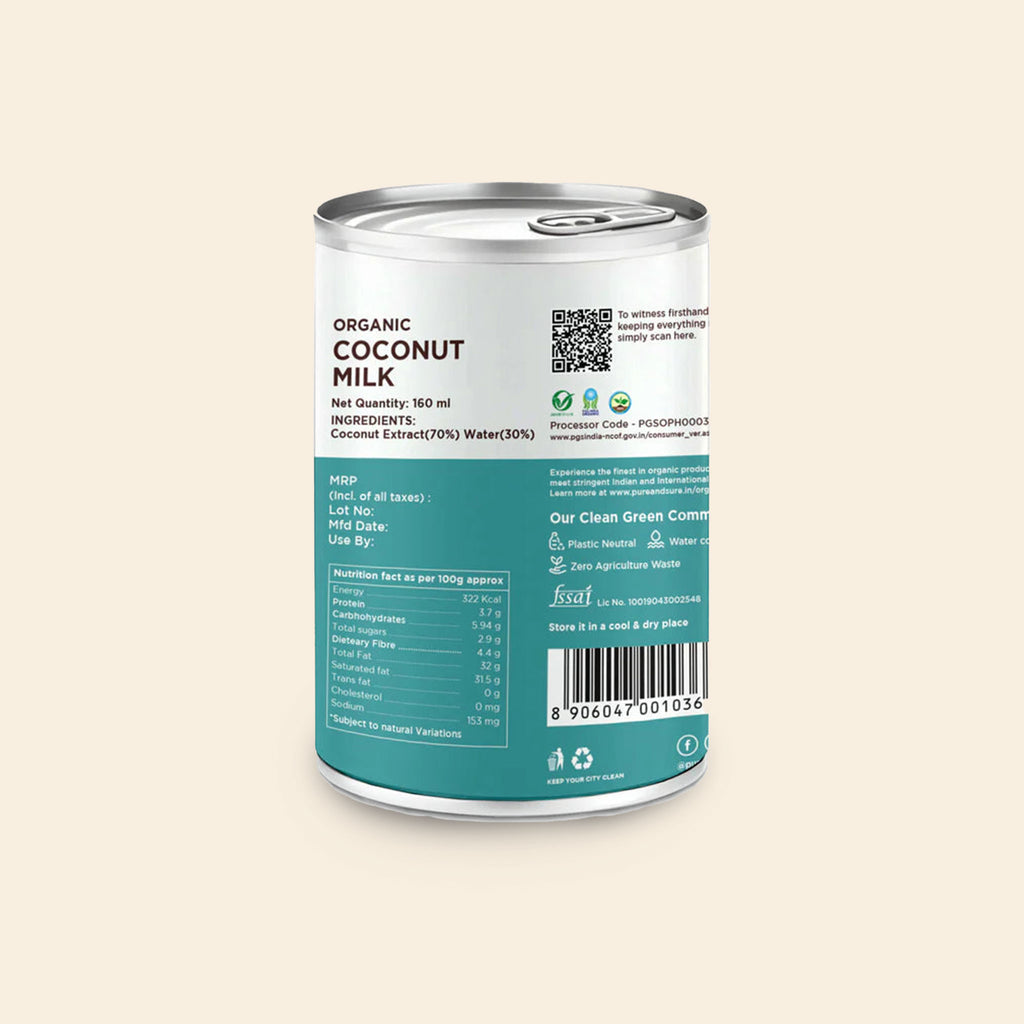 Pure And Sure Coconut Milk 160 Ml