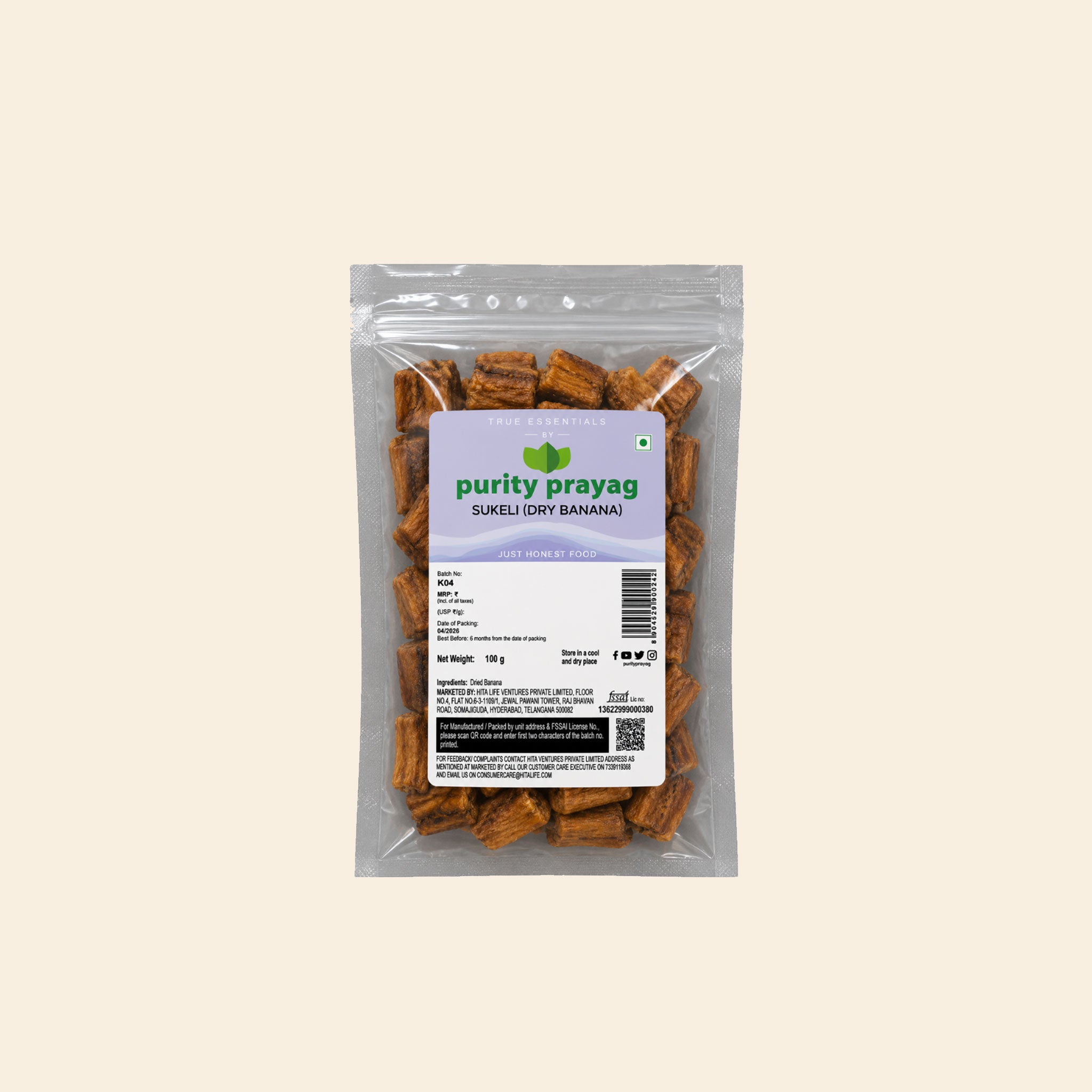 Purity Prayag Banana Dried Sukeli