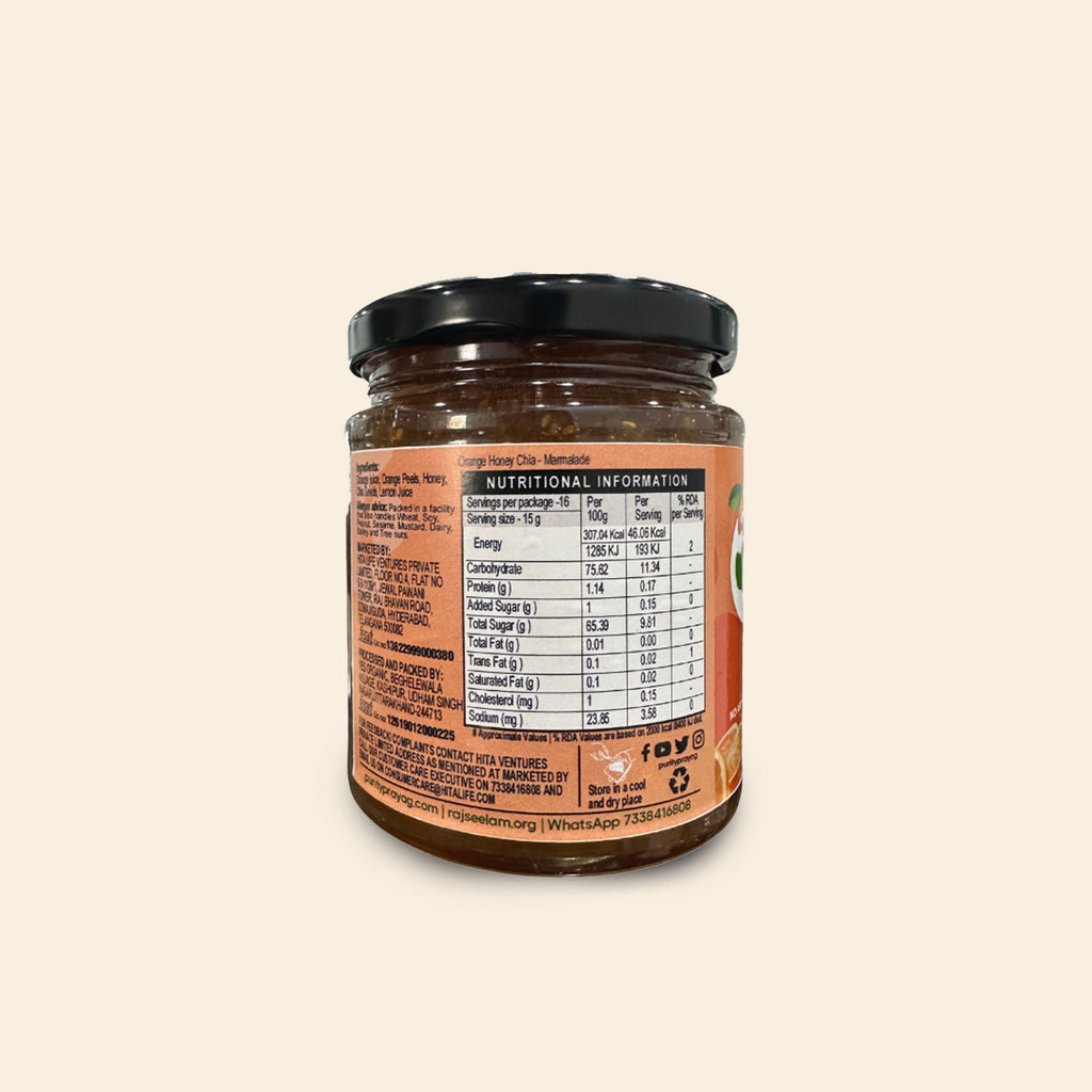 Purity Prayag Orange Honey Chia Spread