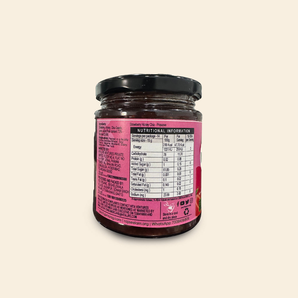 Purity Prayag Strawberry Honey Chia Spread