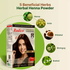 Radico Herbal Hair Color Natural Dark Brown 60 Grams
