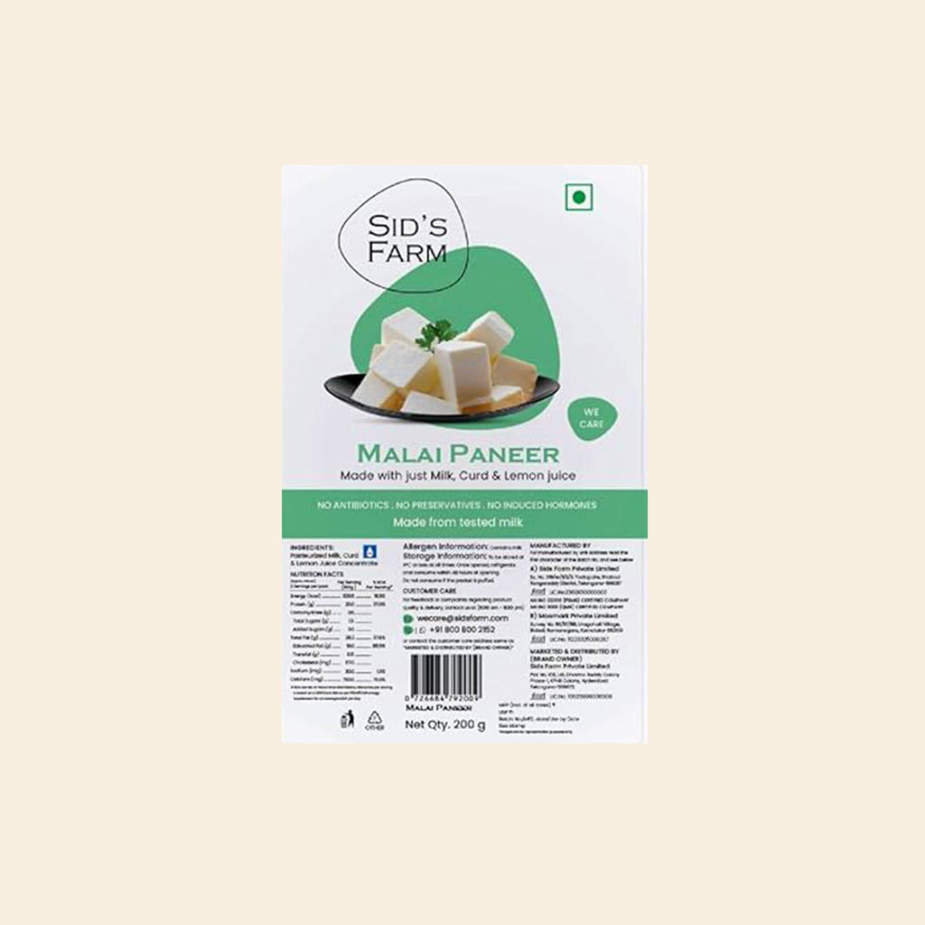 Sids Farm Malai Paneer 180 G
